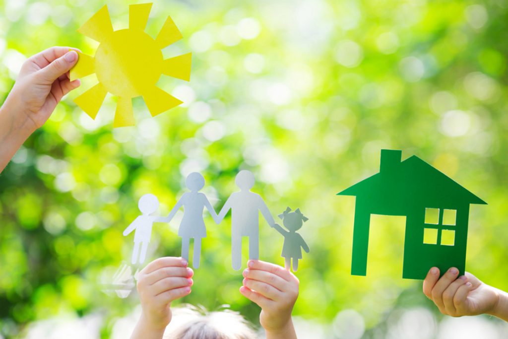 children holding cutouts